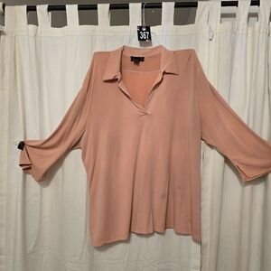 #367 Ashley stewart pink pullover top
